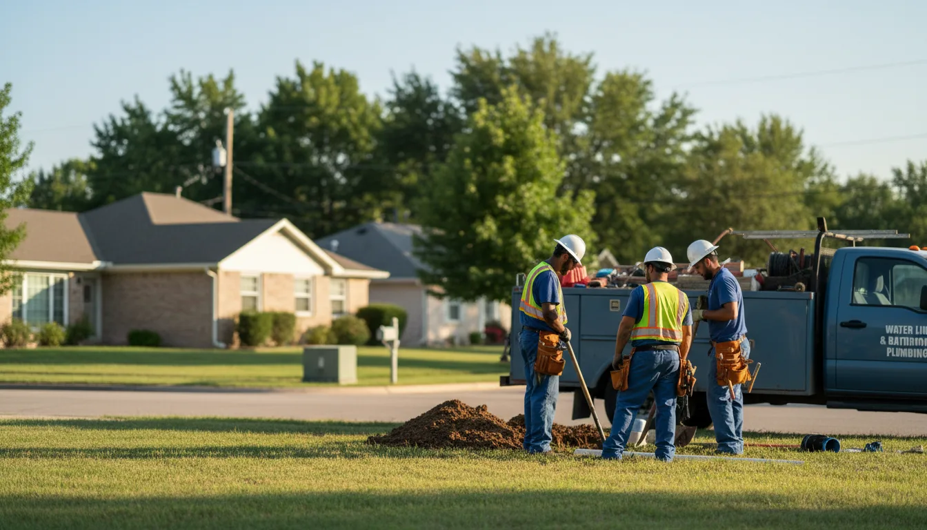 Residential water line and bathroom plumbing service in Benton, LA